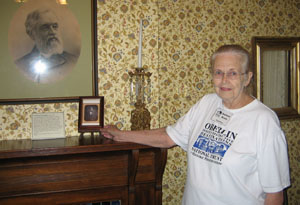 Darlene Krato volunteers to give tours at the Oberlin Heritage Center